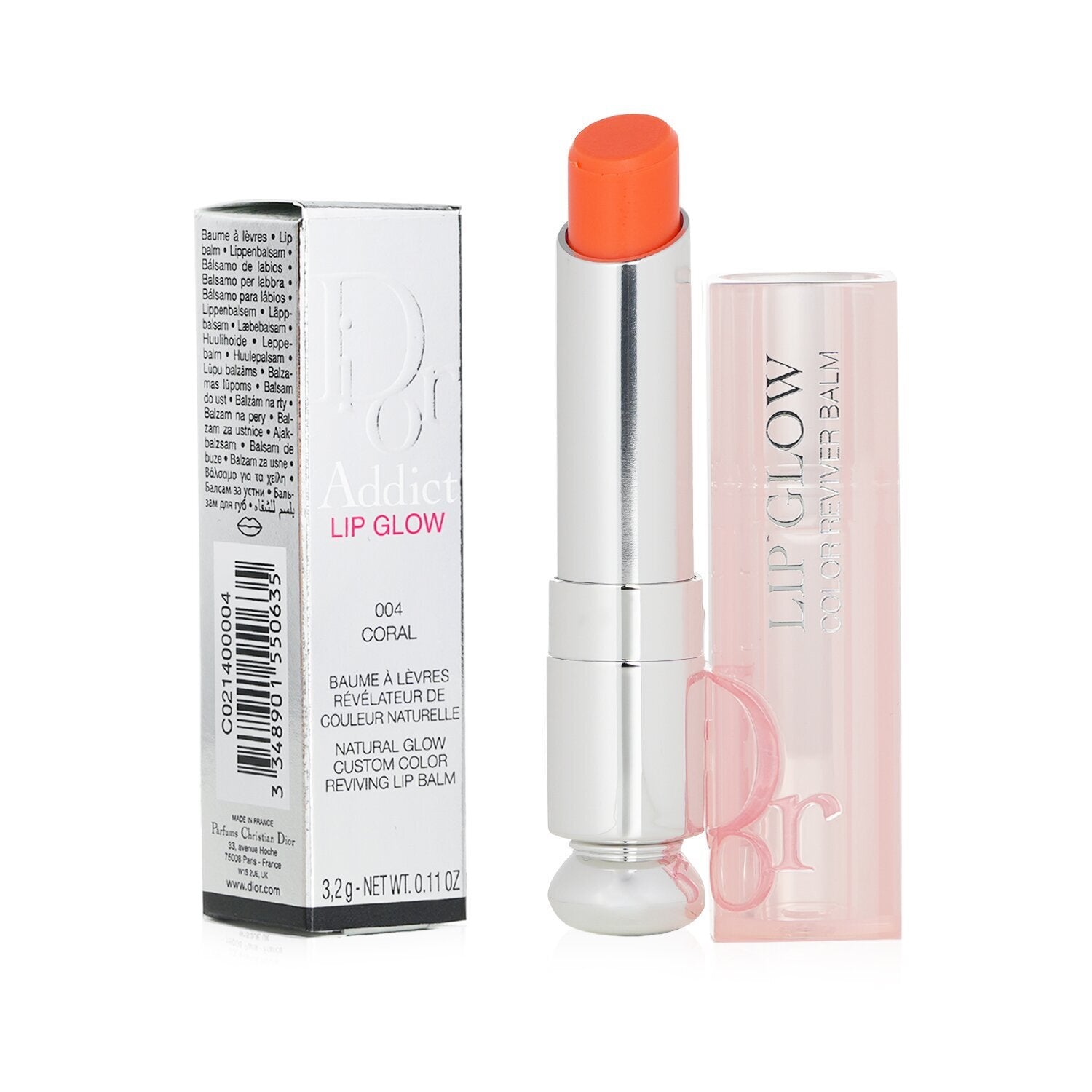 Christian Dior Addict Lip Glow Reviving Lip Balm 0.11 oz #004 Coral