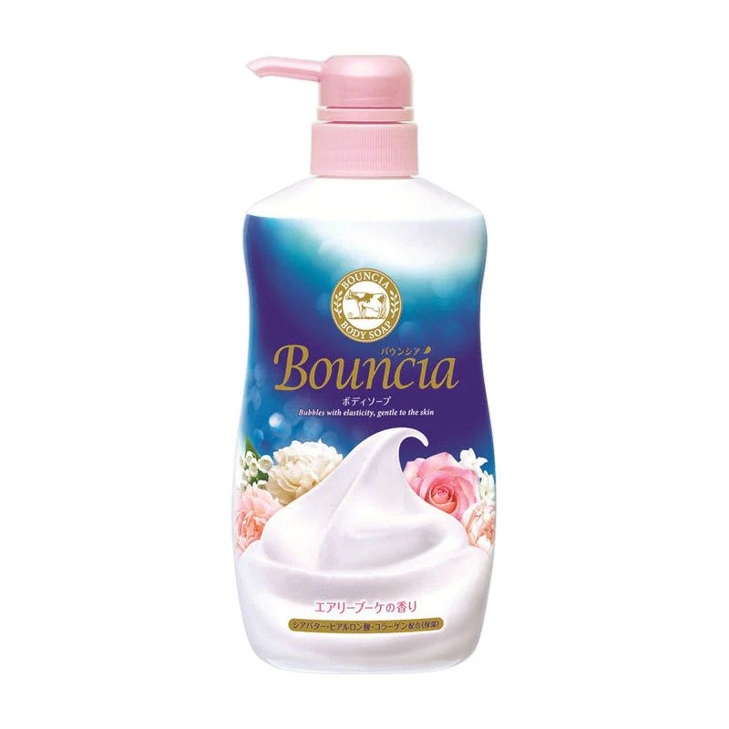 COW Brand Bouncia Body Soap Pump Airy Bouquet 480ml