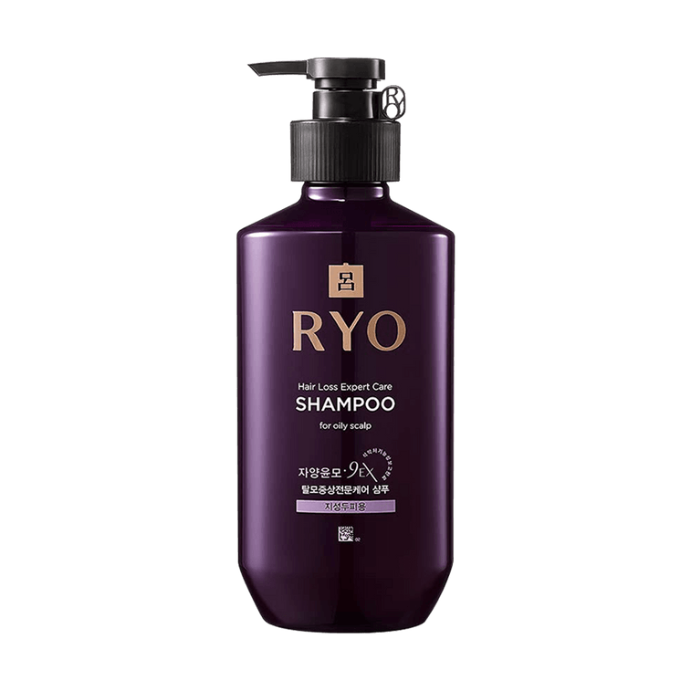 Ryo Hair Loss Expert Care 9EX Shampoo for Oily Scalp 400ml (Purple)